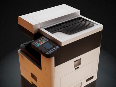 3d办公器材打印复印机模型