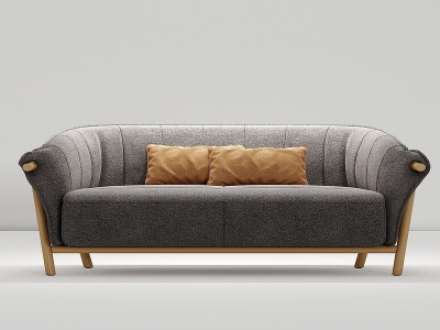 现代法国BOSC绒布双人沙发模型3d模型