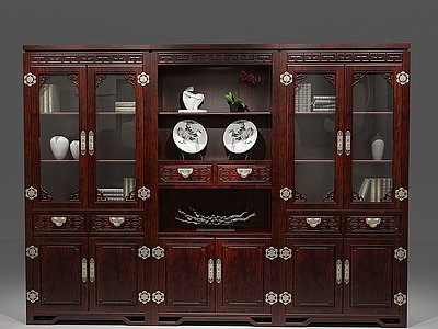 中式装饰柜置物柜模型3d模型