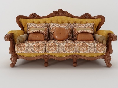 3d欧式古典沙发模型