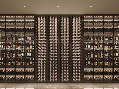 3d现代品酒室酒窖模型