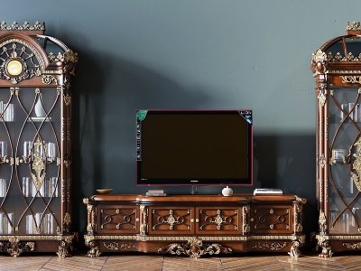 法式风格电视柜模型3d模型