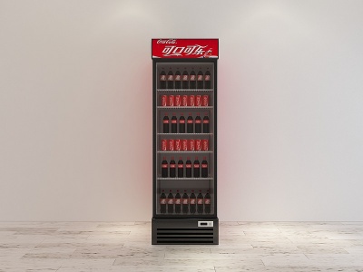 3d现代新款可口可乐饮料冰柜模型