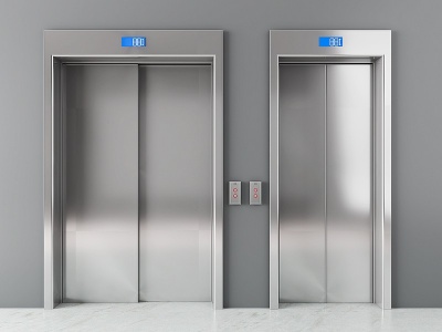 3d现代电梯间电梯模型