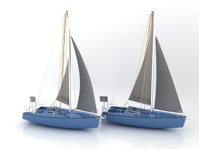 现代风格小船模型