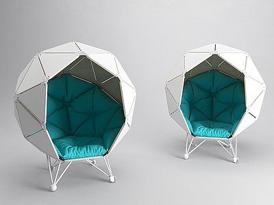 现代球形单椅模型3d模型