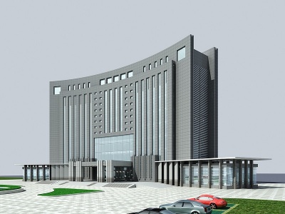 现代办公楼模型3d模型