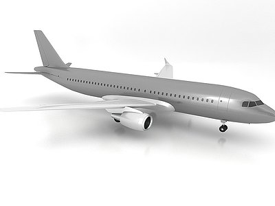 现代风格飞机模型3d模型
