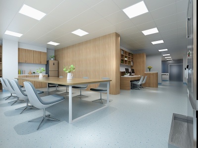 3d现代医院休息室模型