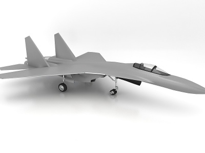 现代风格飞机3d模型