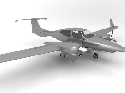 现代风格飞机模型3d模型