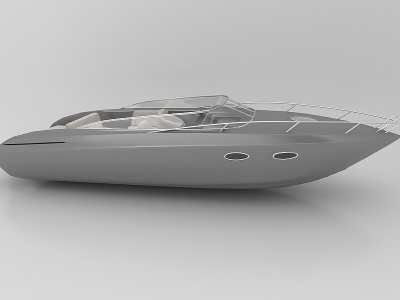 3d现代风格小船模型