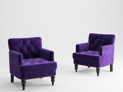 欧式古典单人沙发模型3d模型