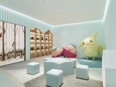 3d现代儿童娱乐室模型