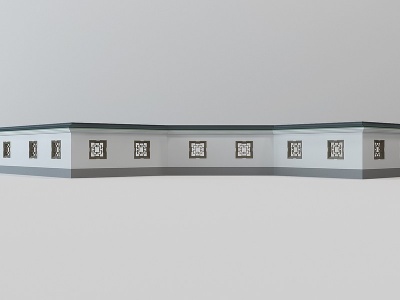 中式古建院墙模型3d模型