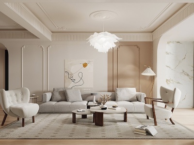3d法式客厅模型
