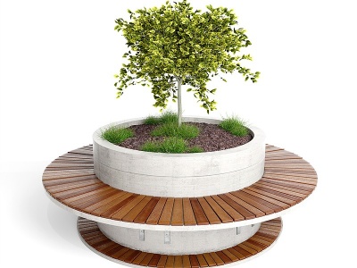 3d现代花坛模型