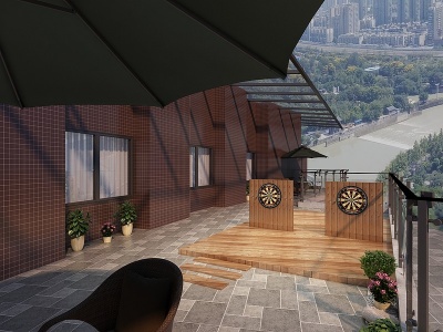 阳台花园模型3d模型