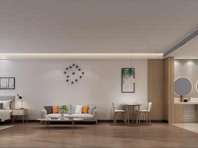 现代单身公寓模型3d模型