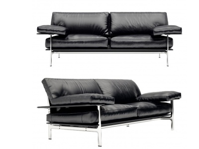 3d现代皮质沙发双人沙发模型