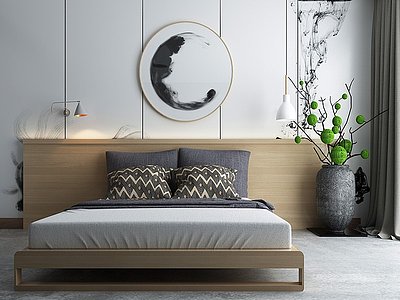 中式港式卧室模型3d模型
