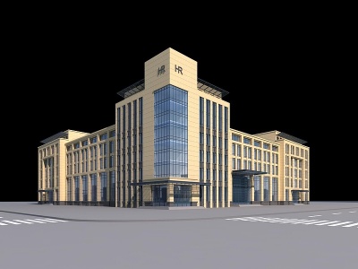 3d欧式办公楼模型
