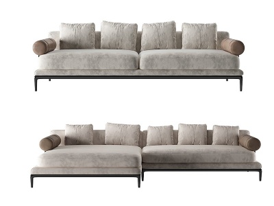现代双人沙发组合模型3d模型