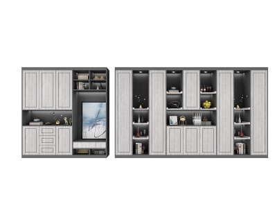 现代装饰柜组合模型3d模型