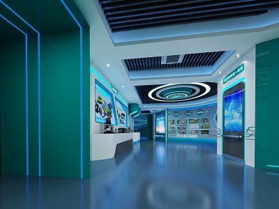 3d现代电网展厅科技展厅模型