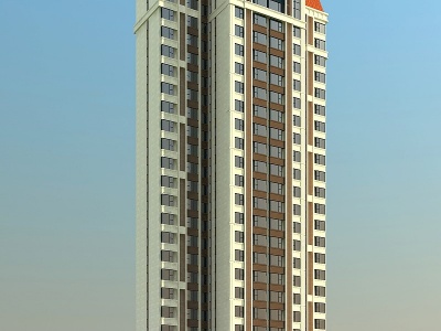 欧式高层住宅楼模型3d模型