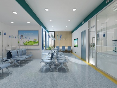 现代医院大厅模型3d模型