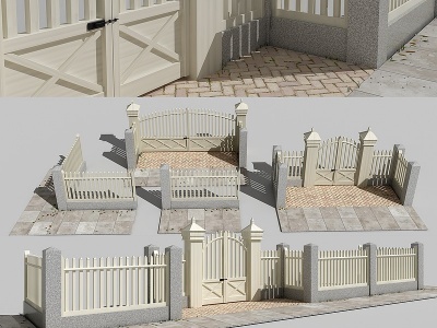 木栅栏围栏模型3d模型