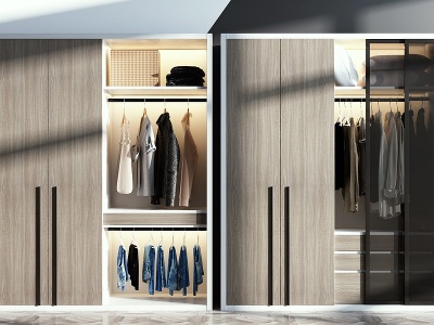 现代衣柜组合模型3d模型
