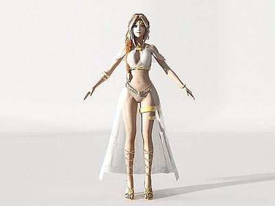現代游戲人物角色美女模型3d模型