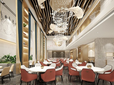 现代酒店餐厅模型3d模型
