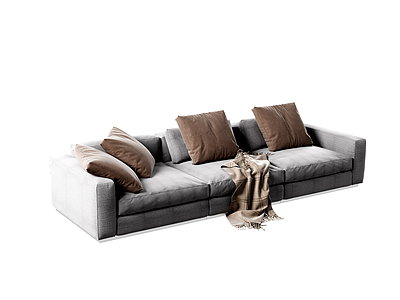 3d现代布料沙发模型