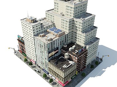 现代城市建筑模型3d模型