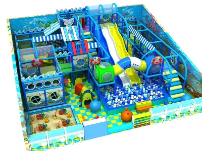 3d游乐园淘气堡儿童乐园模型