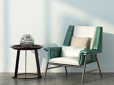 新中式休闲单人沙发模型3d模型