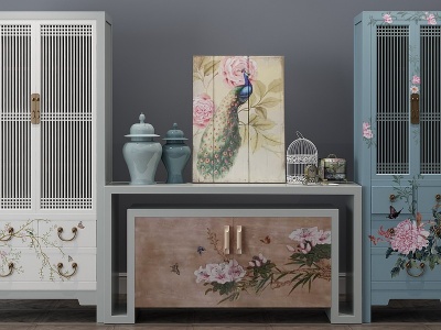 新中式装饰柜置物柜模型3d模型