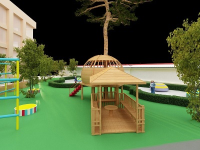 3d幼儿园景观设计模型