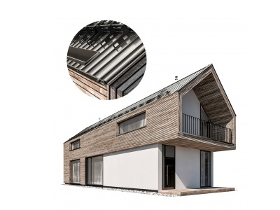 现代独栋别墅建筑模型3d模型