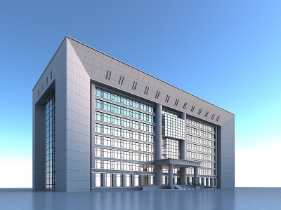 3d现代办公楼模型