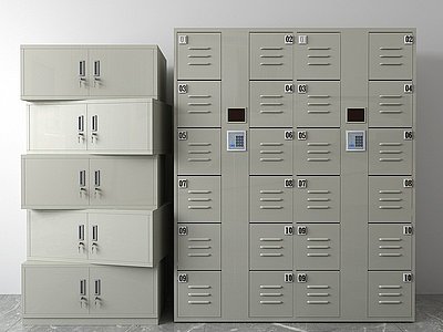 现代文件柜储物柜模型