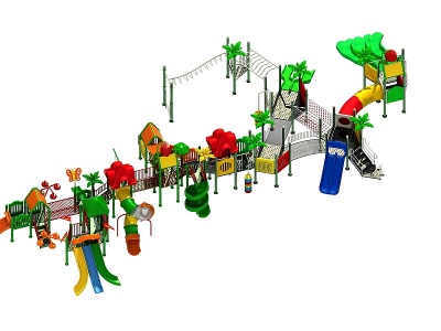3d大型滑滑梯儿童游乐设施模型