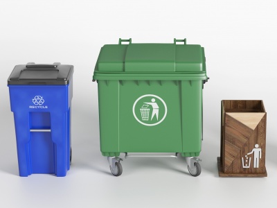 3d現代戶外垃圾箱垃圾桶模型