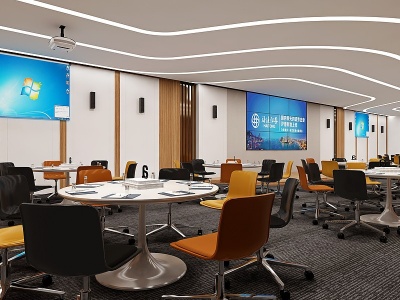 现代办公会议接待大厅模型3d模型