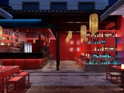 新中式中餐厅模型3d模型
