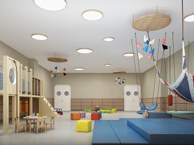 现代儿童娱乐室模型3d模型