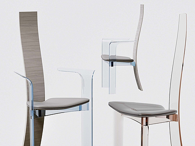 3d单椅椅子餐椅模型